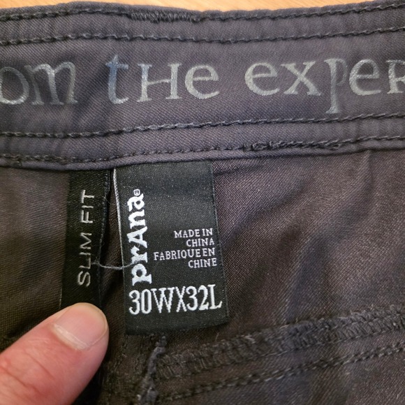 Prana Zion Slim Fit Pants Mens 30x32 Charcoal Gray Stretch Hiking Outdoor Travel - Picture 3 of 12